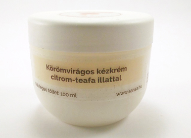 Körömvirágos kézkrém citrom-teafa illattal
