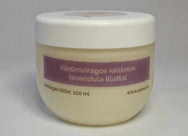 Körömvirágos kézkrém levendula illattal